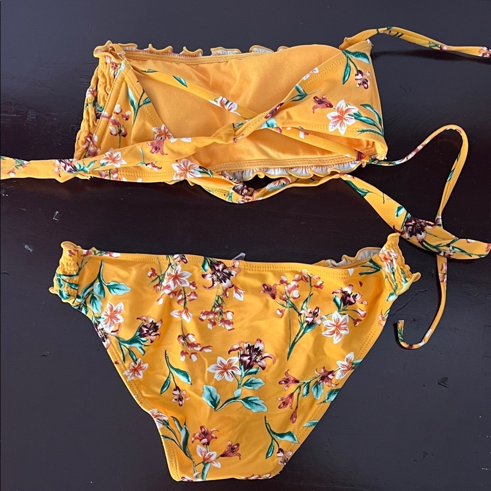 Ardene Yellow Floral Bikini Set - Picture 2 of 2